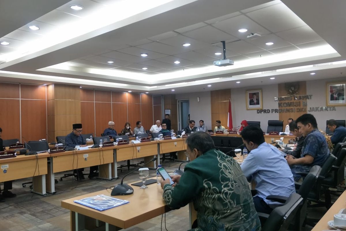 Rapat Komisi B DPRD DKI Jakarta bersama PT Pembangunan Jaya Ancol, Rabu (21/6/2023).