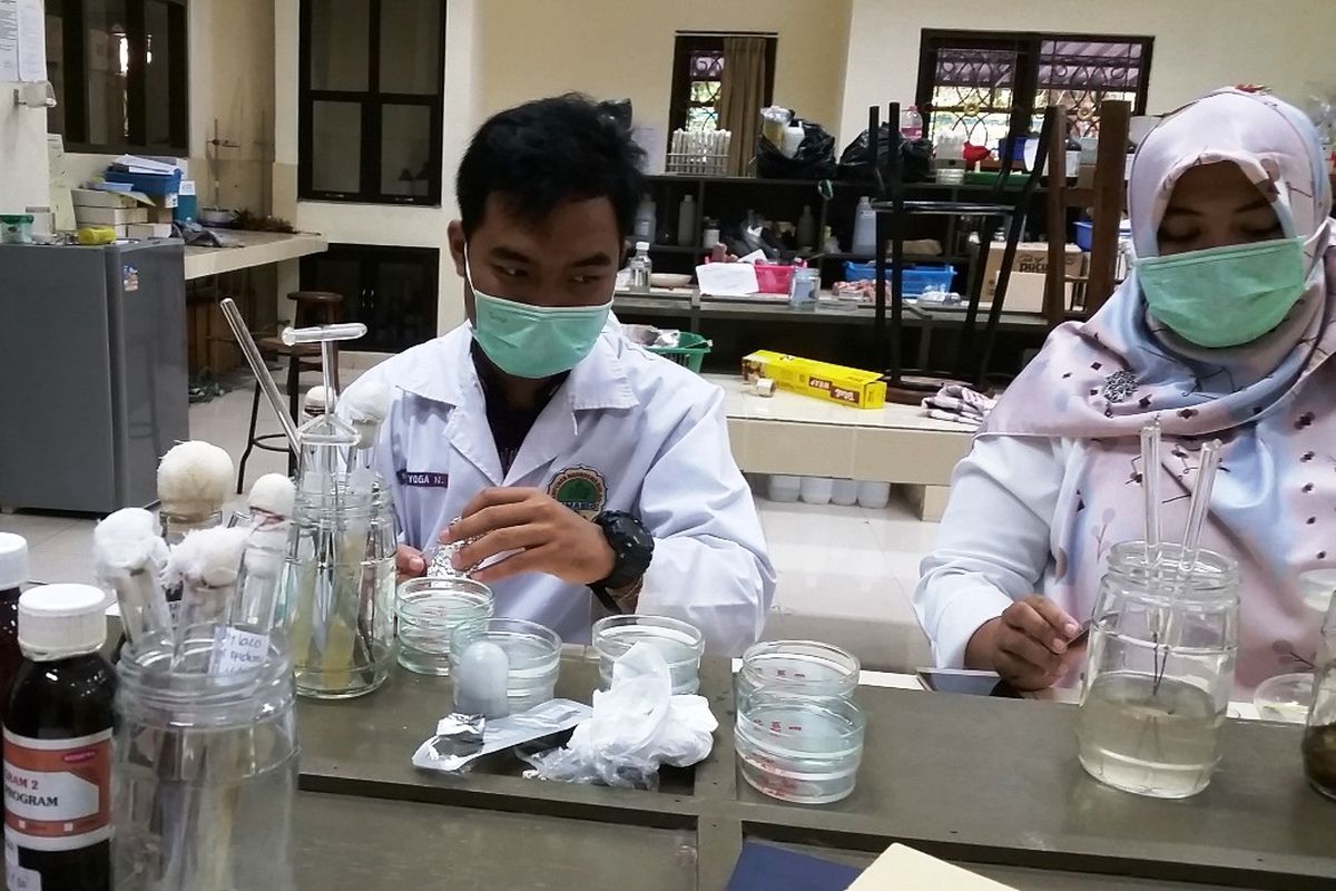 Penelitian mahasiswa di laboratorium UNY.