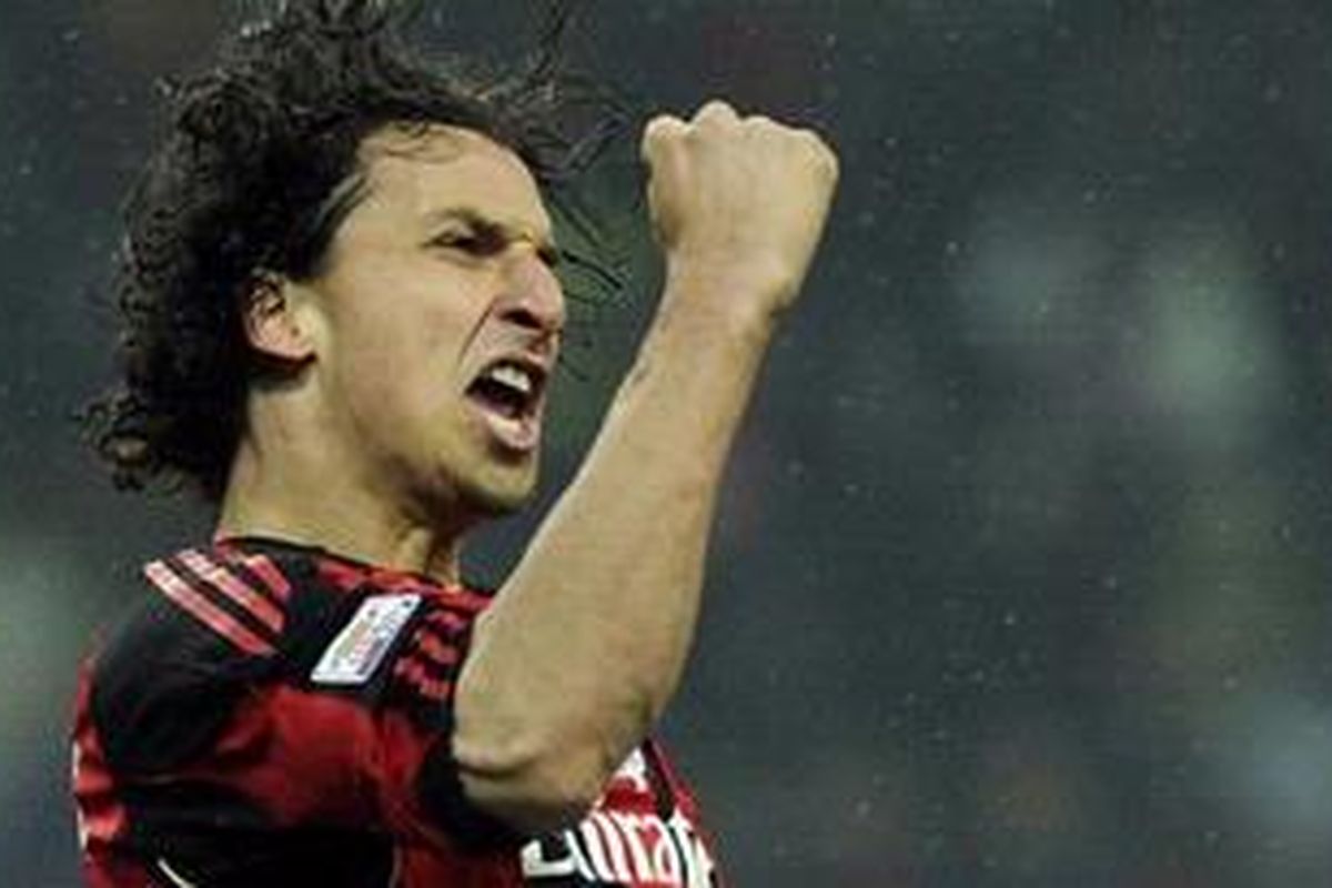 Penyerang AC Milan, Zlatan Ibrahimovic.