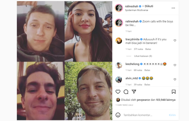 Ketika Raline Shah Bikin Video Call Halu dengan 3 Aktor Spider-Man