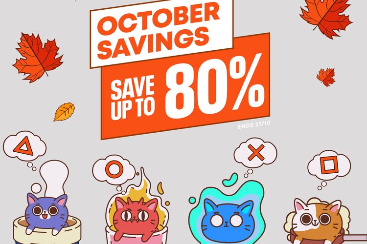 Ilustrasi ajang pesta diskon October Savings yang digelar Sony di PlayStation Store.