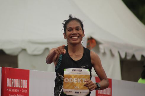 Hasil Elite Race Borobudur Marathon 2021 Putri: Senyum Merekah Odekta Naibaho