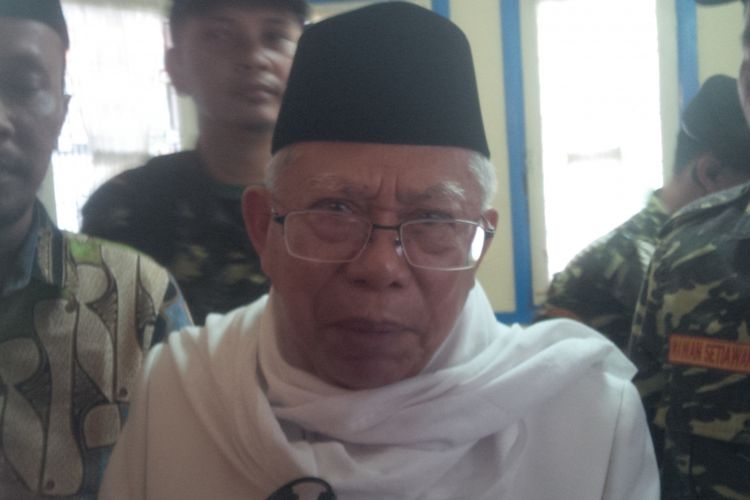 Rais Aam Pengurus Besar Nahdlatul Ulama (PBNU) KH Maruf Amin.