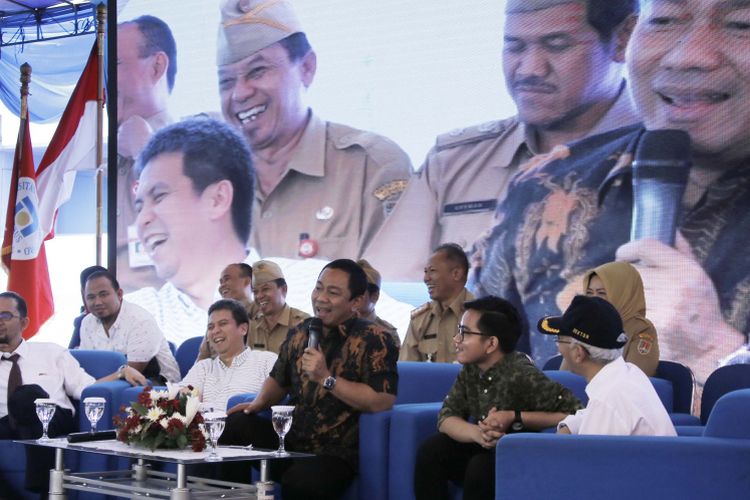 Wali Kota Semarang Hendrar Prihadi dalam kegiatan Penerimaan Mahasiswa Baru Universitas Dian Nuswantoro, Senin (3/9/2018). 