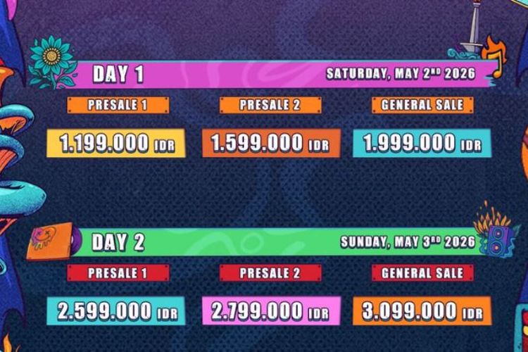 Harga Tiket Termurah Konser My Chemical Romance di Hammersonic 2026 Rp 2,6 Juta, War Dimulai 9 Juli Pukul 13.00 WIB