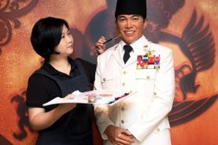 Patung lilin Soekarno di Madam Tussaud Hongkong.