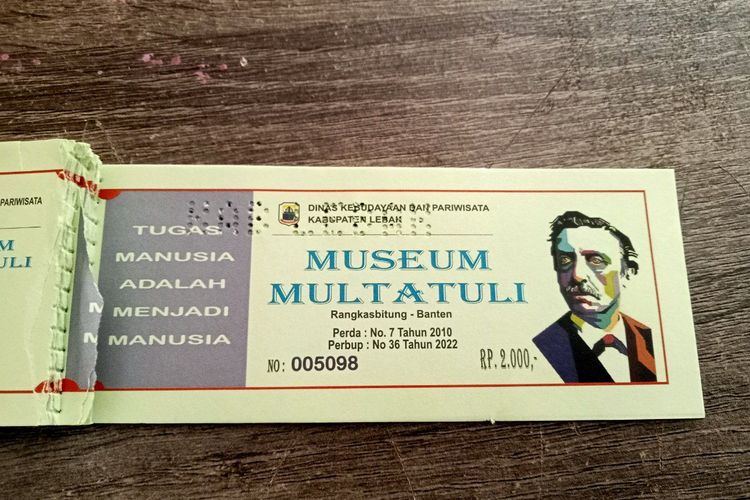 Tiket masuk Museum Multatuli.