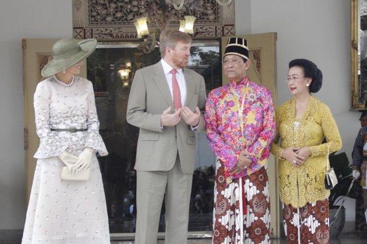 Sri Sultan HB X didampingi Ratu Hemas bertemu dengan Raja Belanda Willem Alexander dan Ratu Maxima di Keraton Yogyakarta pada Rabu (11/3/2020).