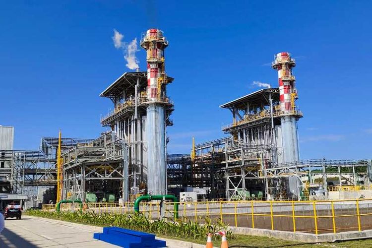 Pembangkit Listrik Tenaga Gas Uap (PLTGU) yang berlokasi di Kawasan Industri Tenayan di Kota Pekanbaru, Riau, sudah resmi dioperasikan, Kamis (12/5/2022).
