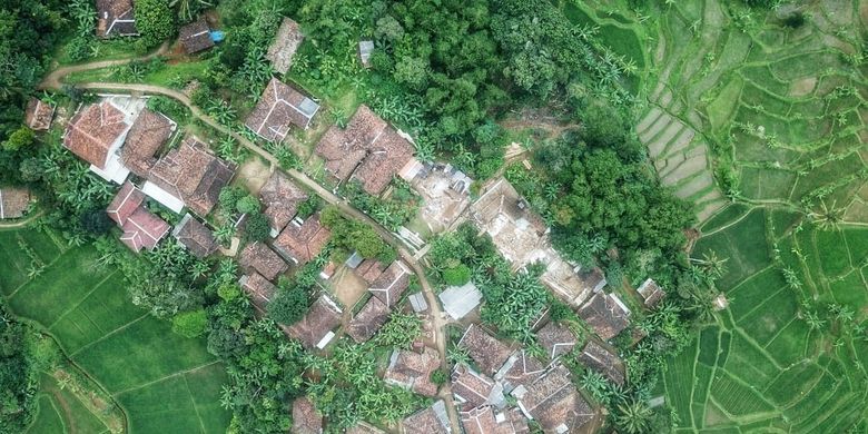 Lokasi permukiman Kampung Ciherang Kaler, Dusun Ciherang, Desa Cijangkar, Kecamatan Nyalindung, Sukabumi, Jawa Barat. Foto diambil Senin (18/1/2021).