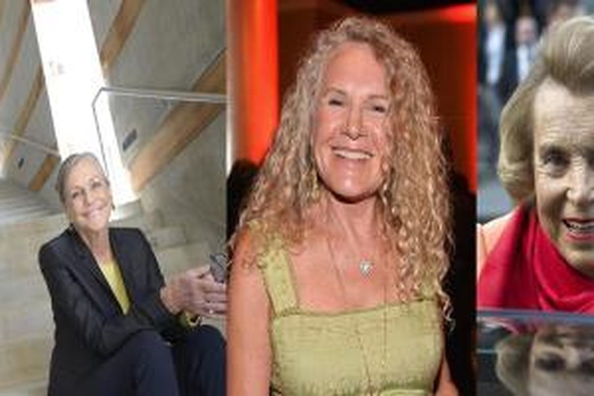 Alice Walton, Christy Walton, dan Liliane Bettencourt. 