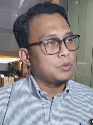 Plt Juru Bicara KPK Ali Fikri di Gedung Merah Putih KPK, Senin (17/2/2020).