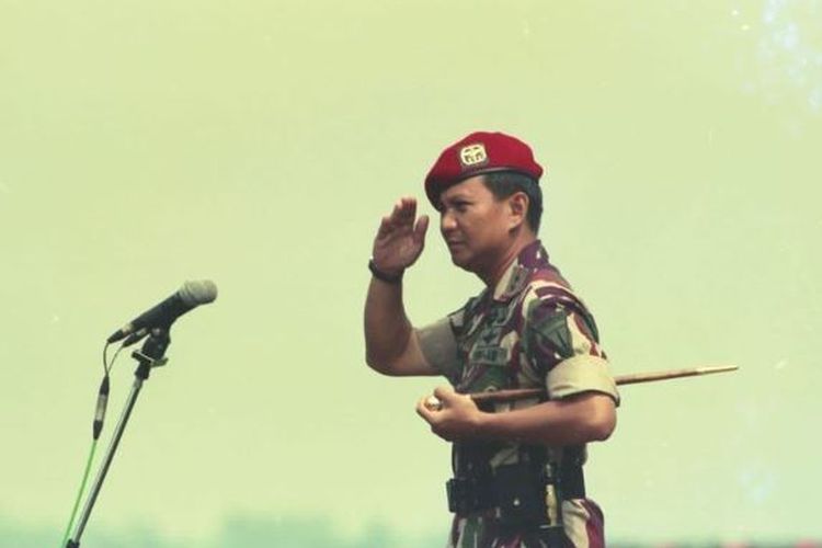Prabowo Subianto saat menjadi Danjen Kopassus.