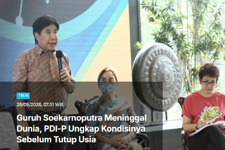 [POPULER TREN] Kondisi Guruh Soekarnoputra Sebelum Meninggal | Singapura Jadi “Super-aged Society