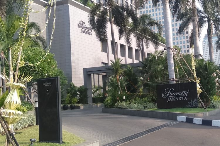 hotel Fairmont Jakarta di Jalan Asia Afrika, Senayan, Jakarta Pusat, Sabtu (19/10/2019)