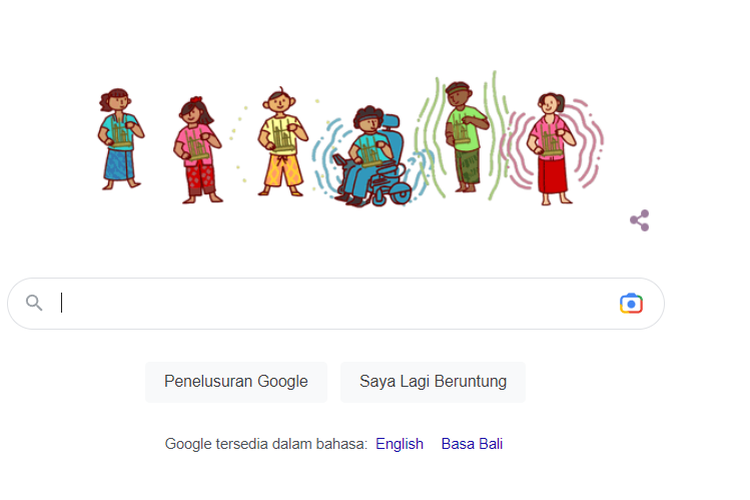 Hari Angklung Sedunia Google Doodle