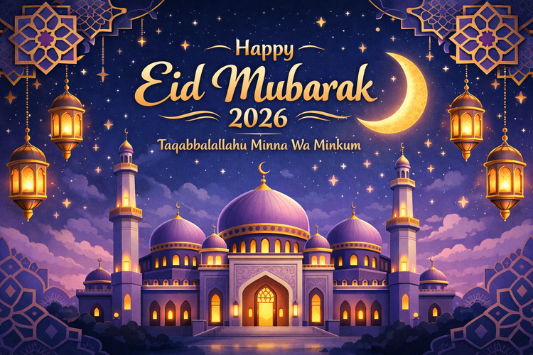 50 Ucapan Selamat Idul Fitri 2026 Bahasa Inggris buat Caption Medsos
