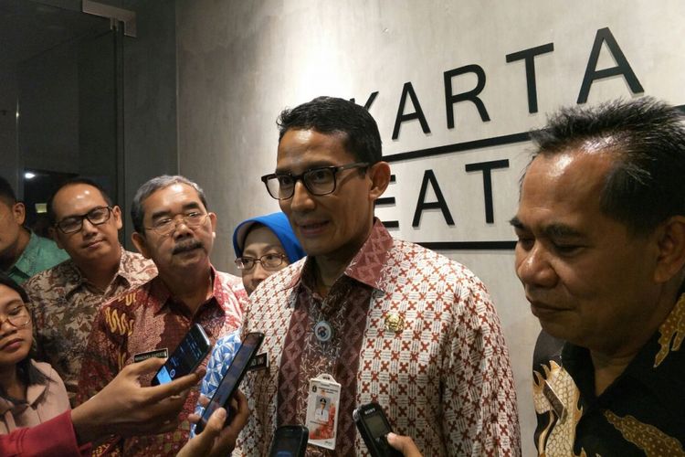 Wakil Gubernur DKI Jakarta Sandiaga Uno di Jakarta Creative Hub, Jumat (3/11/2017). 