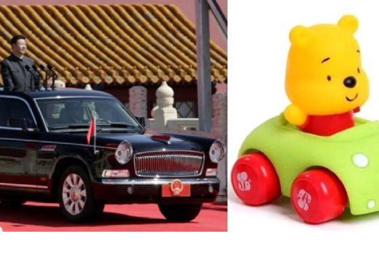 Meme Presiden China, XI Jinping, disandingkan dengan Winnie the Pooh.