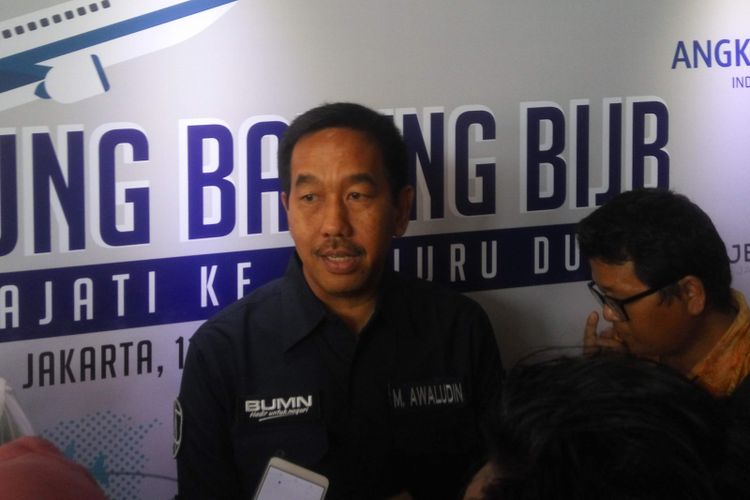 Direktur PT Angkasa Pura (AP) II Muhammad Awaluddin di Jakarta, Selasa (12/11/2018).