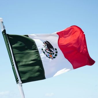 Ilustrasi bendera Meksiko.