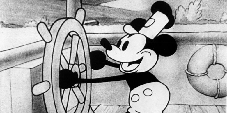 Mickey Mouse pada Steamboat Willie