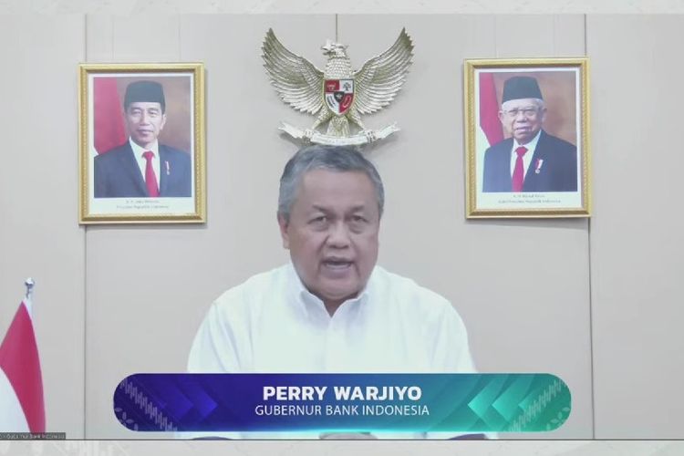 Gubernur Bank Indonesia (BI) Perry Warjiyo saat acara Literasi Keuangan Indonesia Terdepan (Like It) 2022, Jumat (12/8/2022).