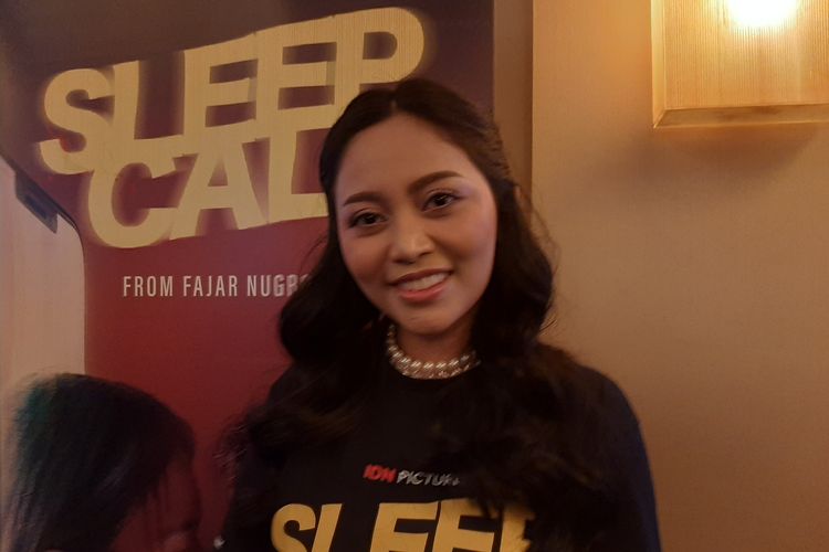 Selebgram Rachel Vennya di Launching Poster dan Trailer Film Sleep Call di XXI Plaza Senayan, Jakarta Pusat, Senin (7/8/2023)
