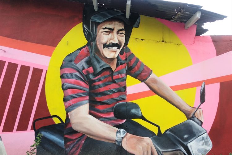 Salah satu mural yang menghiasi Jl. Ir. Juanda, Solo. Karya ini dibuat oleh seniman mural Solo sebagai ucapan terima kasih kepada F.X. Hadi Rudyatmo, yang purnatugas dari jabatann Wali Kota Solo pada Rabu (17/2/2021).