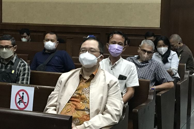 Direktur Utama PT Rimo International Lestari Tbk Teddy Tjokrosapoetro menjalani sidang tuntutan oleh Jaksa Penuntut Umum pada Kejaksaan Agung (Kejagung) di Pengadilan Tindak Pidana Korupsi (Tipikor) pada Pengadilan Negeri (PN) Jakarta Pusat, Senin (11/7/2022). Teddy merupakan terdakwa kasus korupsi di PT Asuransi Sosial Angkatan Bersenjata Republik Indonesia (Asabri) (Persero).