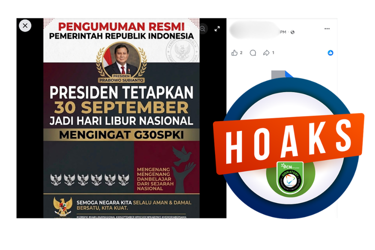 INFOGRAFIK: Tidak Benar 30 September 2026 Ditetapkan sebagai Hari Libur Nasional