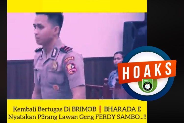 Hoaks, Bharada E kembali ke Brimob dan tantang geng Sambo