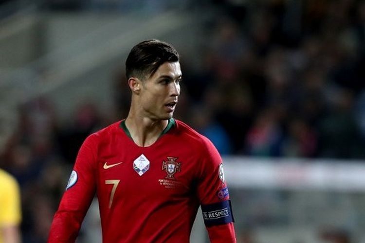 Cristiano Ronaldo saat laga melawan Lituania pada Kualifikasi Piala Euro 2020, Jumat (15/11/2019)