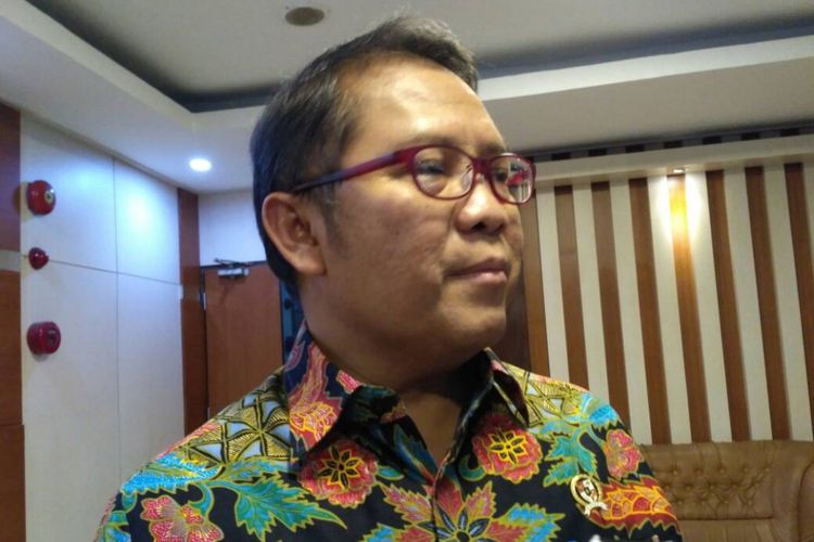 Menteri Komunikasi dan Informatika (Menkominfo) Rudiantara saat ditemui di Kemenko Polhukam, Jakarta Pusat, Selasa (13/6/2017).