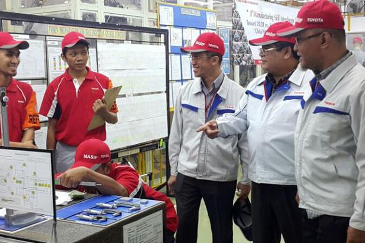 Direksi TMMIN memantau jalannya program Manufacturing Skill Interchange Festival (MASIF) di pabrik Karawang, Jawa Barat, Selasa (21/2/2017).