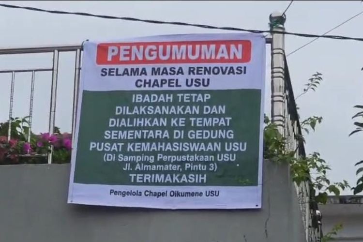 USU Beri Penjelasan Terkait Polemik Dugaan Pengosongan dan Penutupan Gereja POUK Chapel