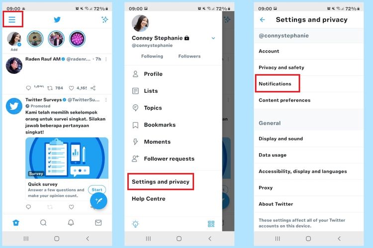 Cara Enable Disable Notifikasi Twitter Android Video