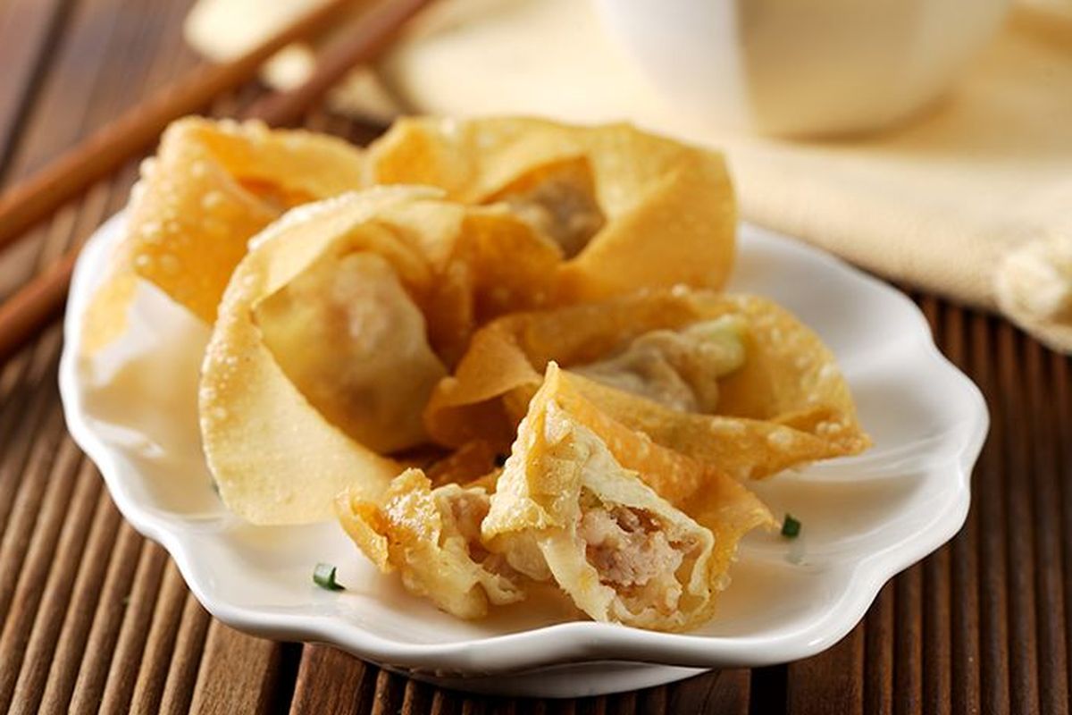 Ilustrasi pangsit goreng. 