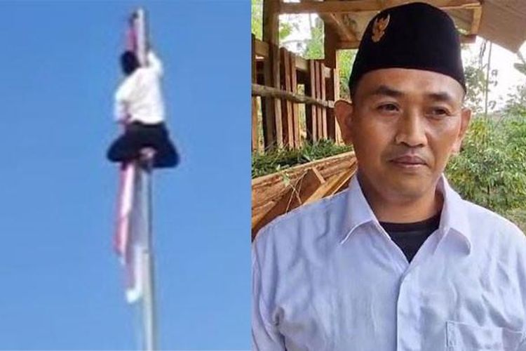 Siswanto mengaku tidak lihai memanjang tiang bendera karena tali pengerek macet, namun dia tetap nekat demi tanggung jawab sebagai pengibar.