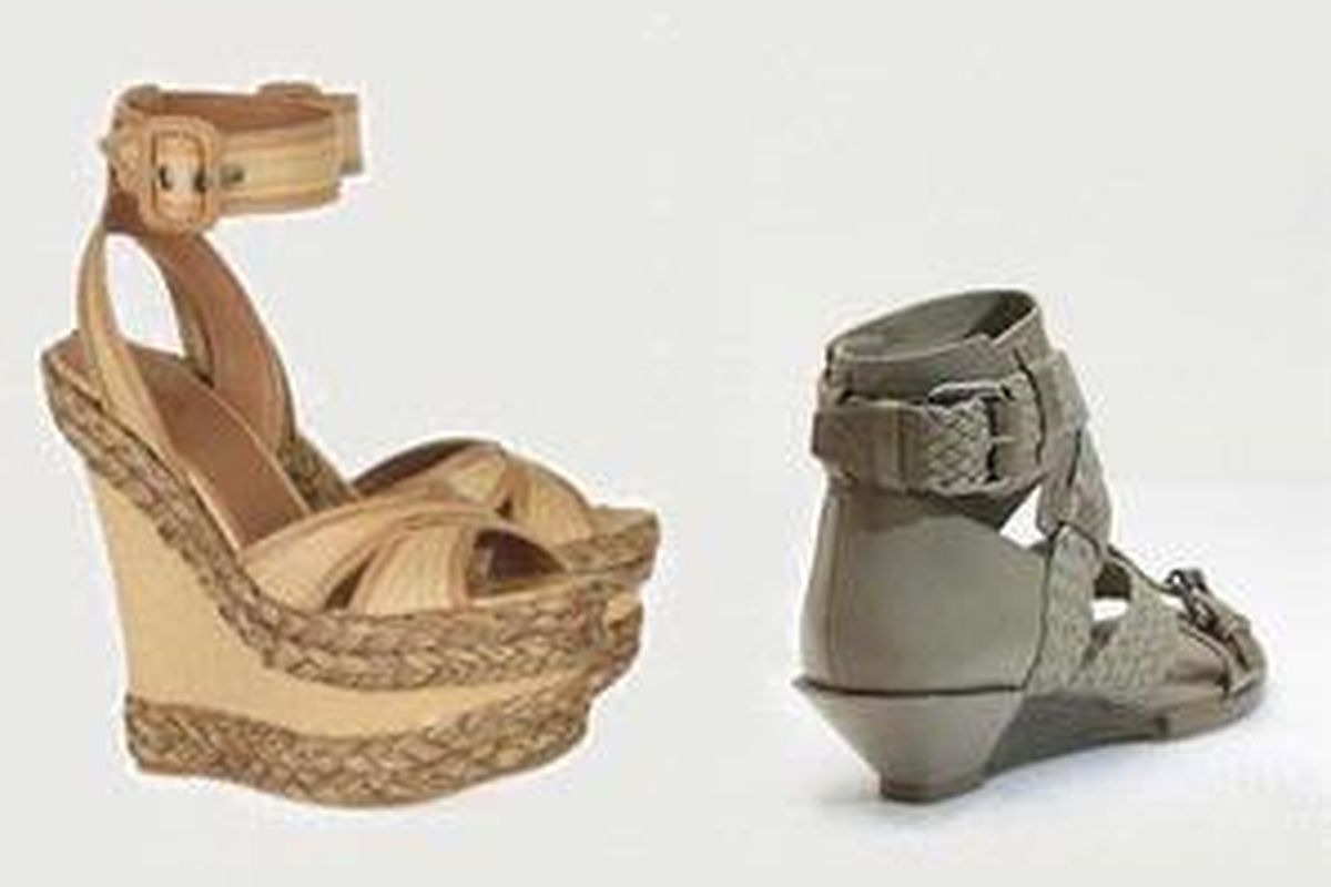 Problem: Platform wedges (kiri). Solusi: Mini wedges (kanan).