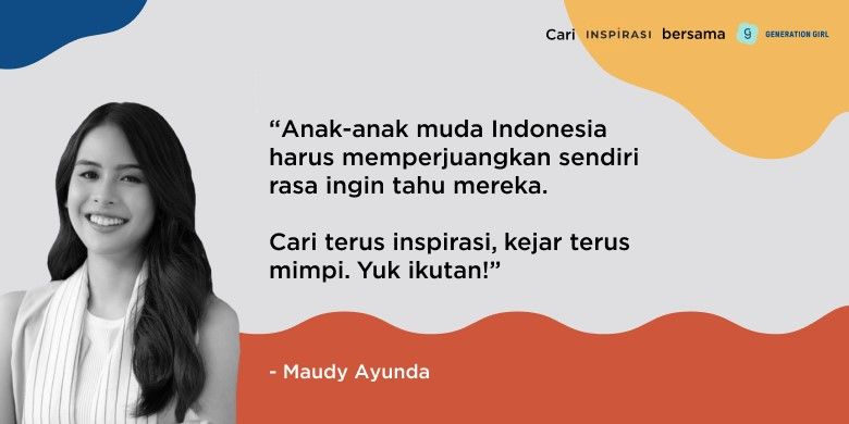 Maudy Ayunda jadi salah satu pengisi webinar. 