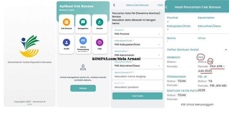 Ilustrasi cek bansos Kemensos. Cek bansos Kemensos. Cara cek penerima BLT Kesra 2025. Cek BLT Kesra 2025.