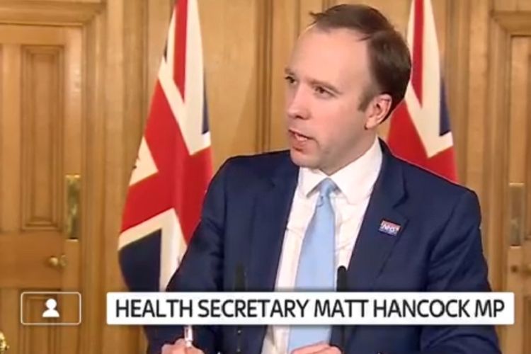 Matt Hancock, Sekretaris Kesehatan Inggris.