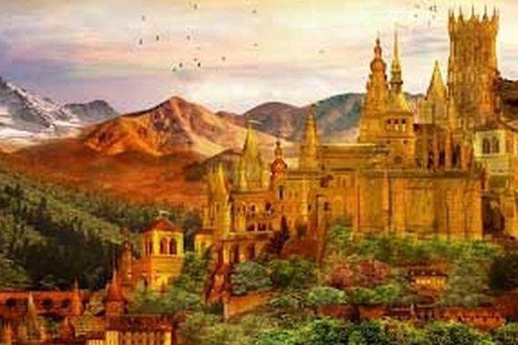 Ilustrasi kerajaan gaib Wentira di Sulawesi Tengah.