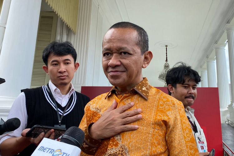 Menteri Investasi Bahlil Lahadalia usai menemui Presiden Joko Widodo di Istana Kepresidenan, Jakarta Pusat, Senin (8/5/2024).