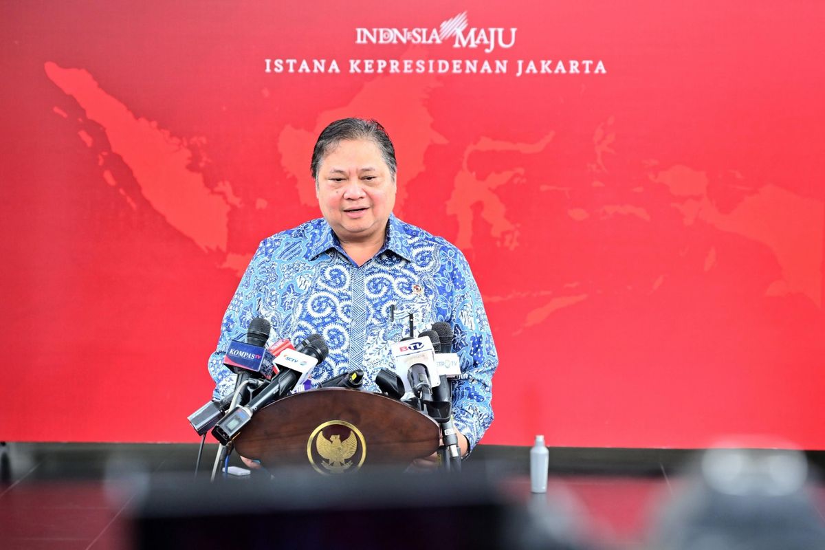 Menteri Koordinator (Menko) Bidang Perekonomian Airlangga Hartarto di Kompleks Istana Kepresidenan, Selasa (27/2/2024).
