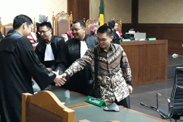 Aditya Moha seusai menjalani sidang putusan di Pengadilan Tipikor Jakarta, Rabu (6/6/2018).