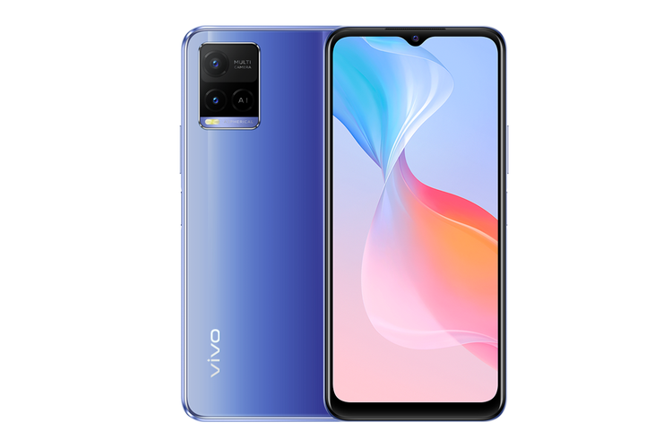 Vivo Y21 varian warna Metallic Blue.