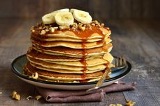 Resep Pancake Topping Pisang, Sarapan Praktis Bisa untuk Vegan