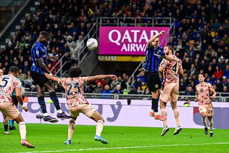 Hasil Inter Vs Torino: Thuram Hattrick, Hujan 5 Gol-Kartu Merah, Inter Menang